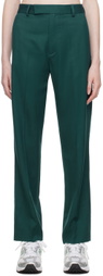 Palmes Green Fine Pleated Trousers