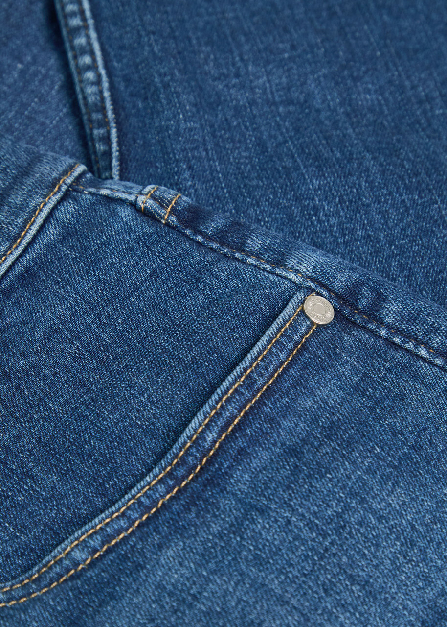 7 For All Mankind Slimmy Tapered Luxe Performance Jeans Mid Blu