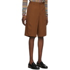 Paul Smith Brown Oversized Wool Shorts