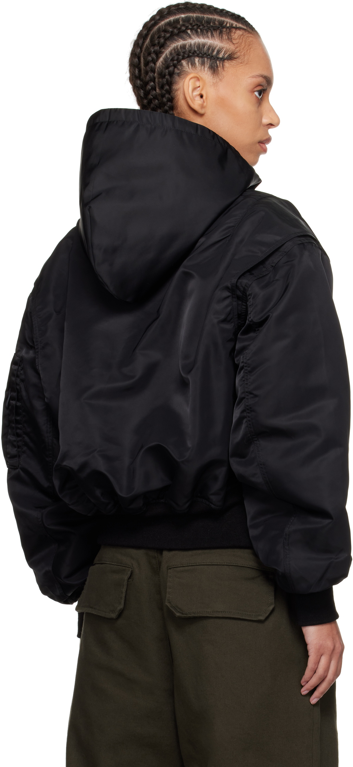Entire Studios Black Broad Bomber Jacket