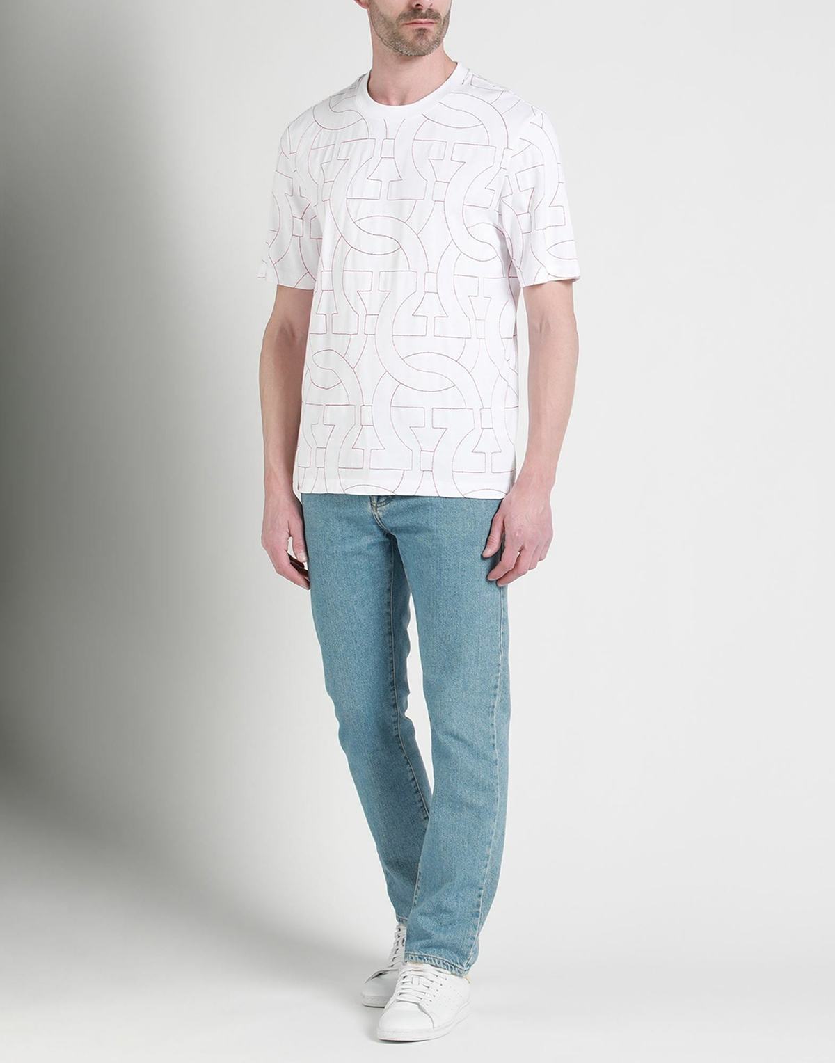 Ferragamo Mens T-shirt in Red