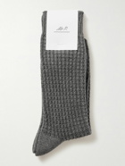 Mr P. - Waffle-Knit Cotton-Blend Socks