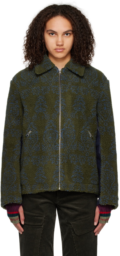 Photo: paria /FARZANEH Khaki Printed Jacket