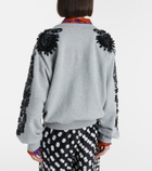 Dries Van Noten Embellished cotton jersey sweatshirt