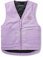 Acne Studios - Ohady Logo-Appliquéd Cotton-Canvas Gilet - Purple