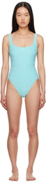 Versace Underwear Blue Dua Lipa Edition One-Piece Swimsuit