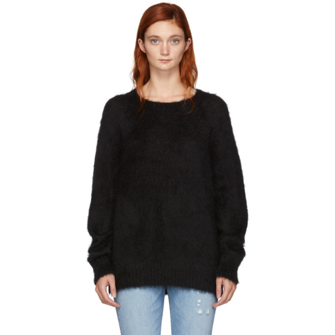 T by Alexander Wang Black Mohair Solid Pullover T by Alexander Wang