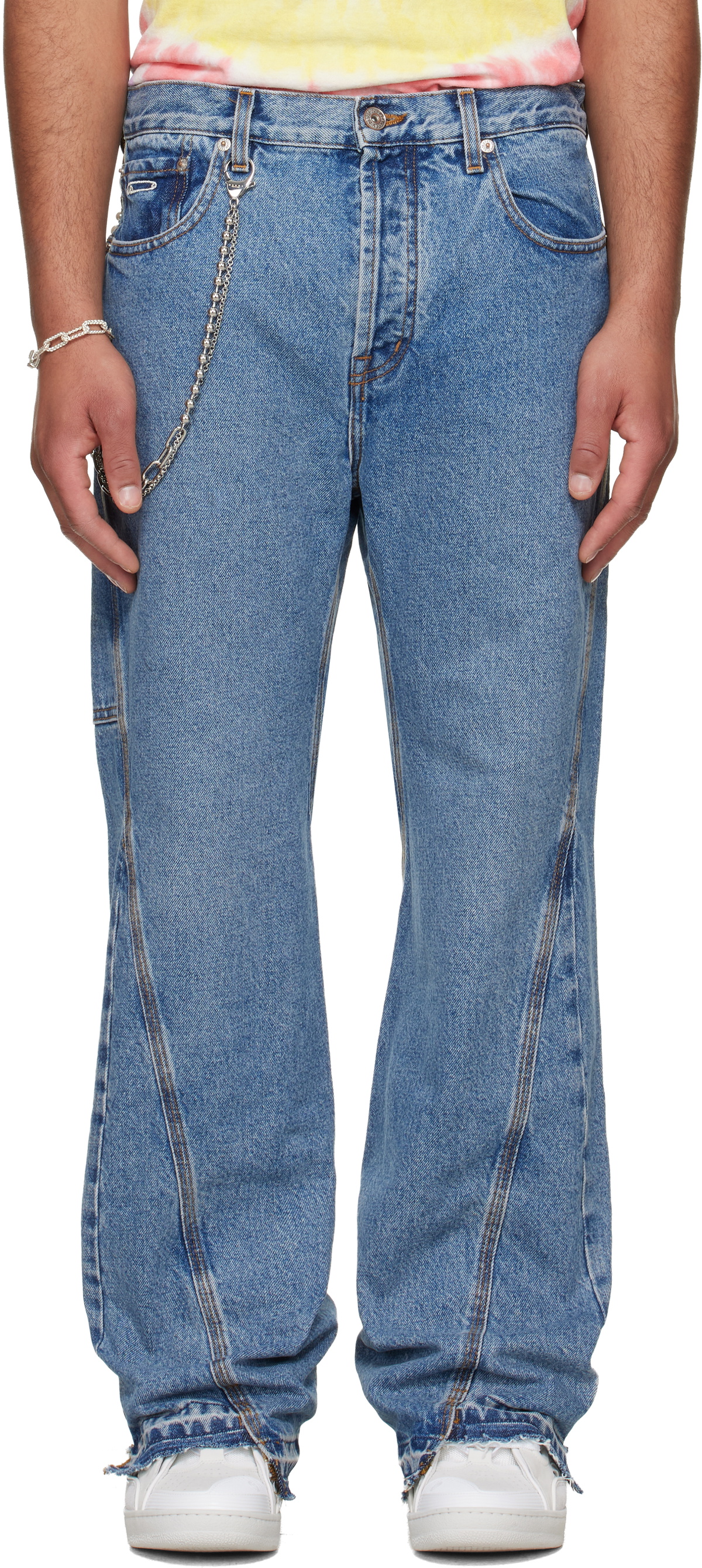 Gallery Dept. Blue Twisted Wide Leg Jeans