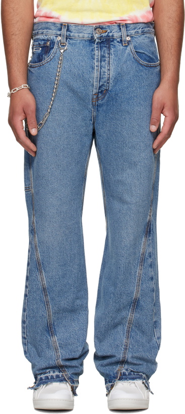 Photo: Gallery Dept. Blue Twisted Wide Leg Jeans