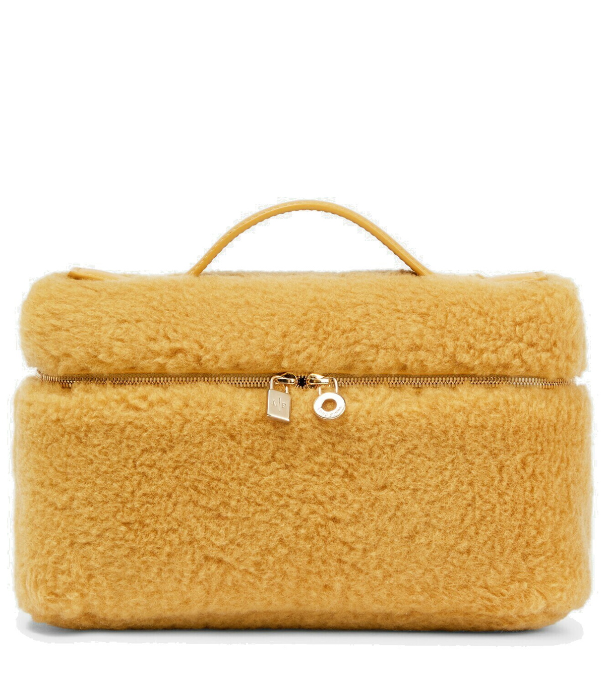 Loro Piana Extra Pocket L11 Faux Fur Pouch in Natural