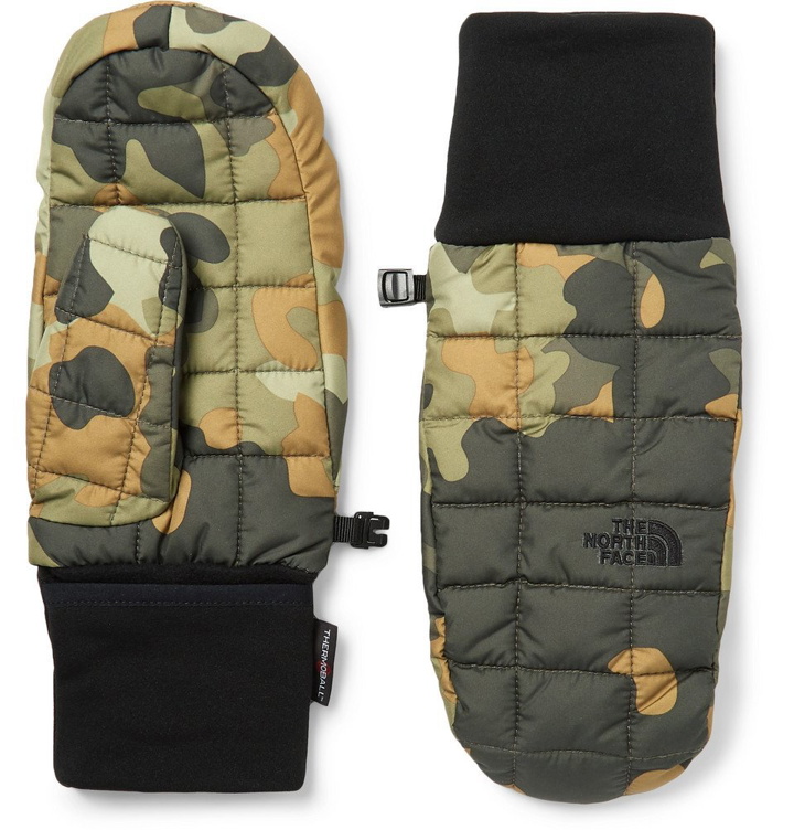 Photo: The North Face - Camouflage-Printed Quilted Shell ThermoBall Mittens - Men - Army green