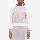 Thom Browne Tweed RWB Bomber Jacket in Pink