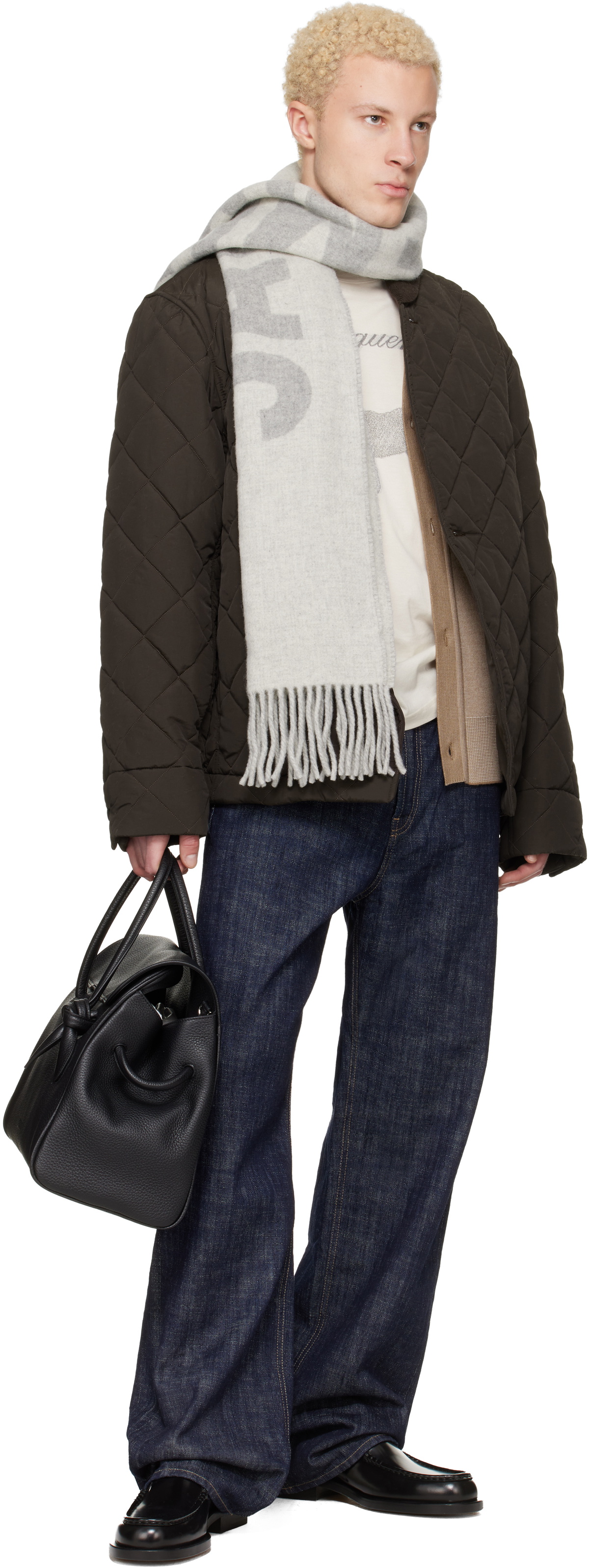 JACQUEMUS Gray 'The Jacquemus' Scarf