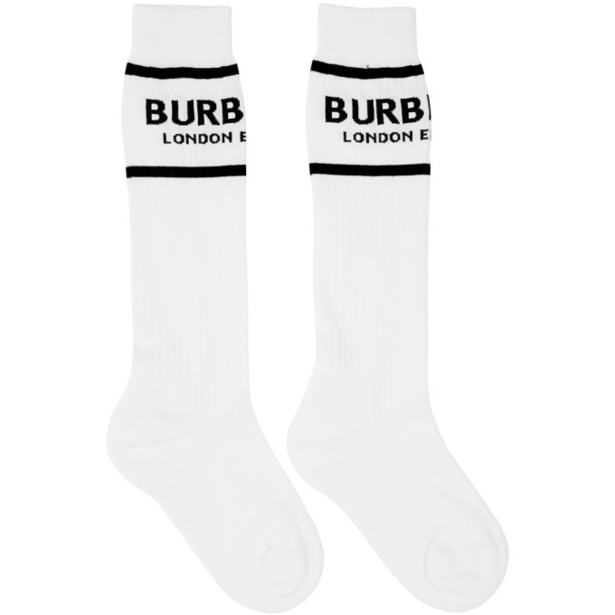 Photo: Burberry White Logo Socks