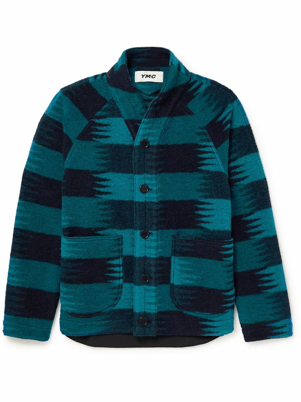 Photo: YMC - Erkin Wool-Blend Jacquard Jacket - Blue