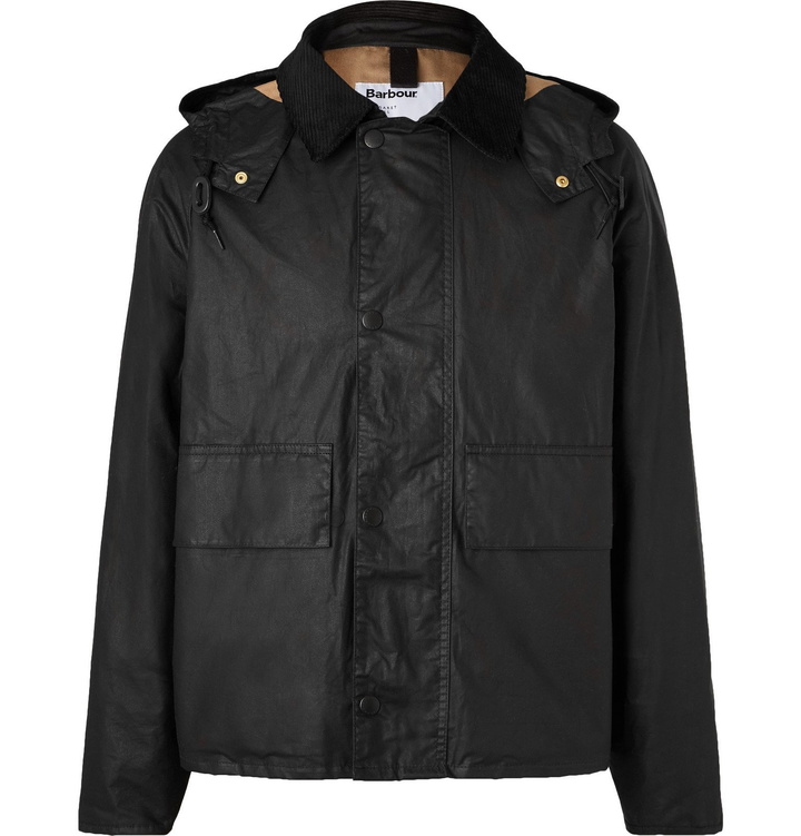 Photo: Barbour - Margaret Howell Waxed-Cotton Hooded Jacket - Black