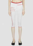 DI PETSA Wet Script Biker Shorts