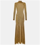 Tom Ford Turtleneck jersey gown