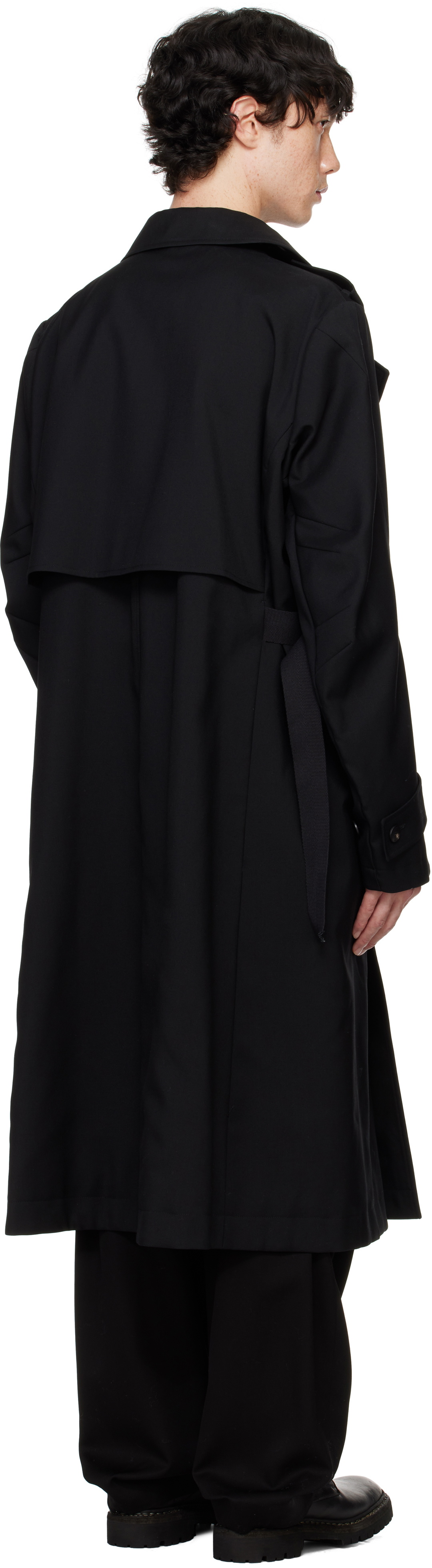 DEVOA Black Motorcycle Coat