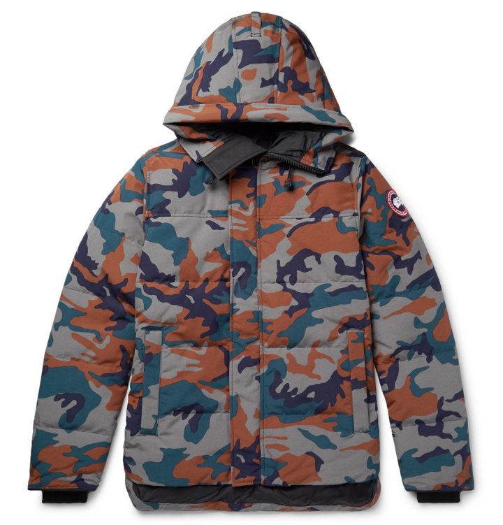 Photo: Canada Goose - MacMillan Slim-Fit Camouflage-Print Quilted Arctic Tech Hooded Down Parka - Gray