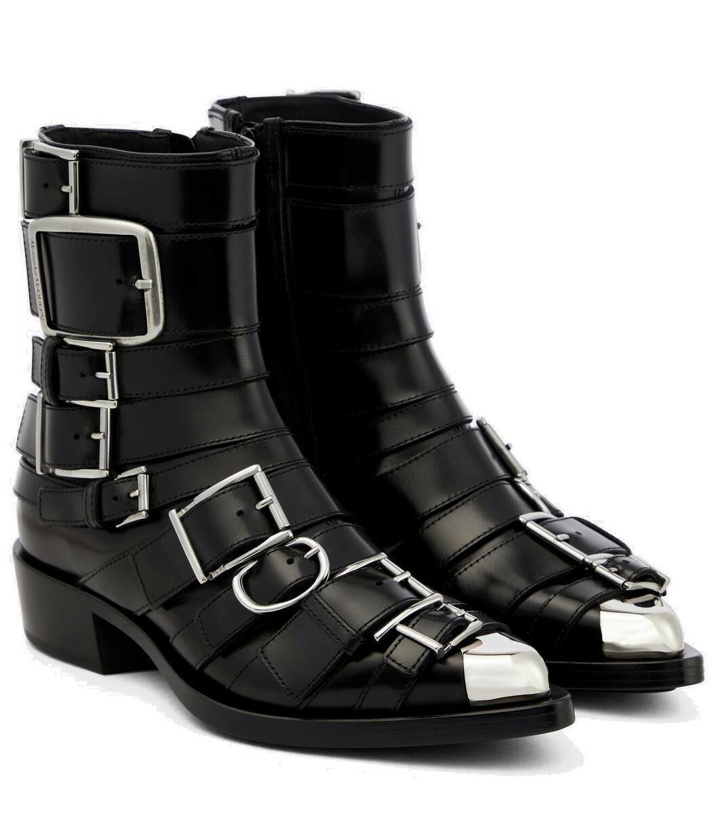 Photo: Alexander McQueen Punk Buckle leather boots