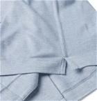 Hamilton and Hare - Camp-Collar Cotton-Piqué Shirt - Blue
