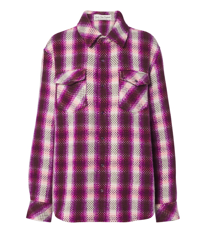 Photo: God's True Cashmere Frontier plaid cashmere shirt with amethysts