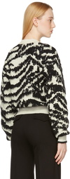 Victoria Beckham Black & Off-White Patterned Sweater