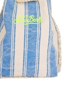 MC2 Saint Barth Boat Canvas Backpack With White And Light Blue Stripes