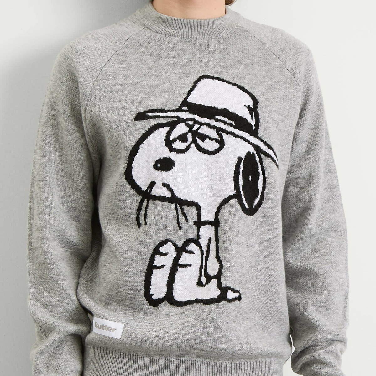Butter Goods Men's x Peanuts Spike Knit Sweater in Ash Butter Goods