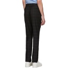 PS by Paul Smith Black and Brown Tartan Wool Mid-Rise Trousers