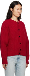 Recto Red Chunky Cardigan