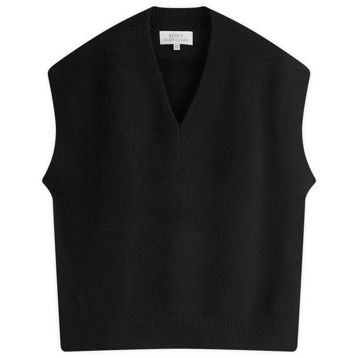 Photo: Studio Nicholson Women's V Neck Vest in Black