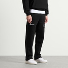 ANNIE HOOD Men's College Straight-Leg Joggers in Black/Black