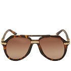 Casablanca Men's Aviator Sunglasses in Gold/Brown