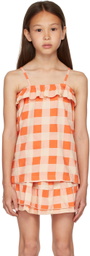 Repose AMS Kids Orange Ruffle Dress