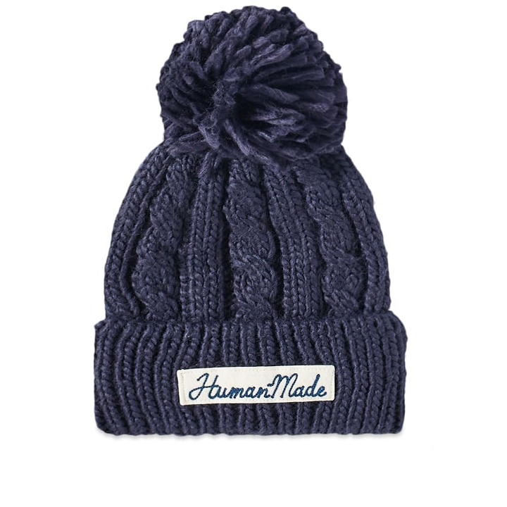 Photo: Human Made Men's Cable Pop Beanie in Navy