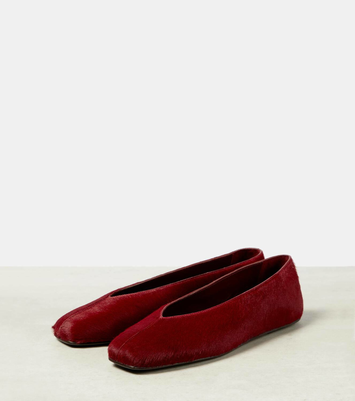 洗練されたデザイン★THE ROW Calf hair ballet flats THE ROW Calf hair ballet flats | NET-A-PORTER