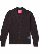 Howlin' - Shaggy Bear Logo-Appliquéd Wool Cardigan - Brown