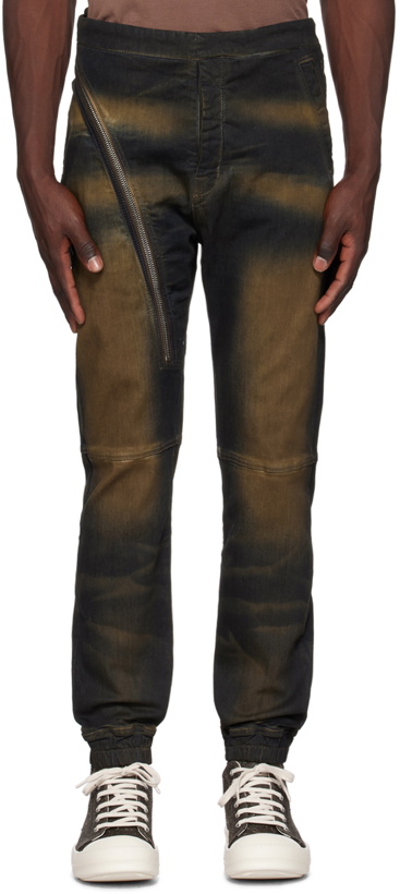 Photo: Rick Owens DRKSHDW Indigo & Brown Aircut Jeans