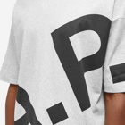 A.P.C. Men's Cory All Over Logo T-Shirt in Heather Grey