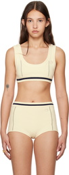 AMBUSH Off-White Contrast Stitch Bra Top