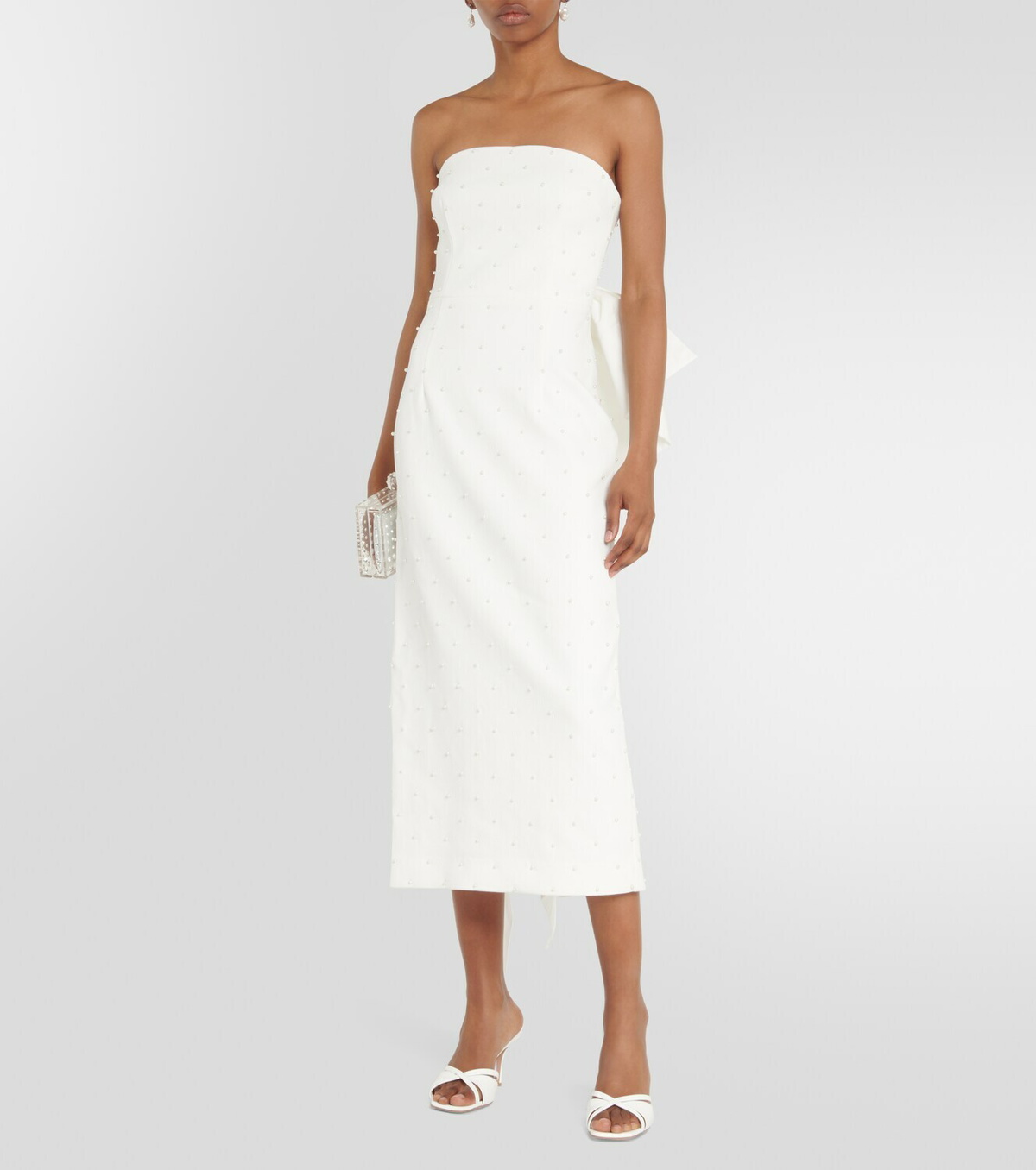 Rebecca Vallance Bridal Perle embellished crêpe gown Rebecca Vallance