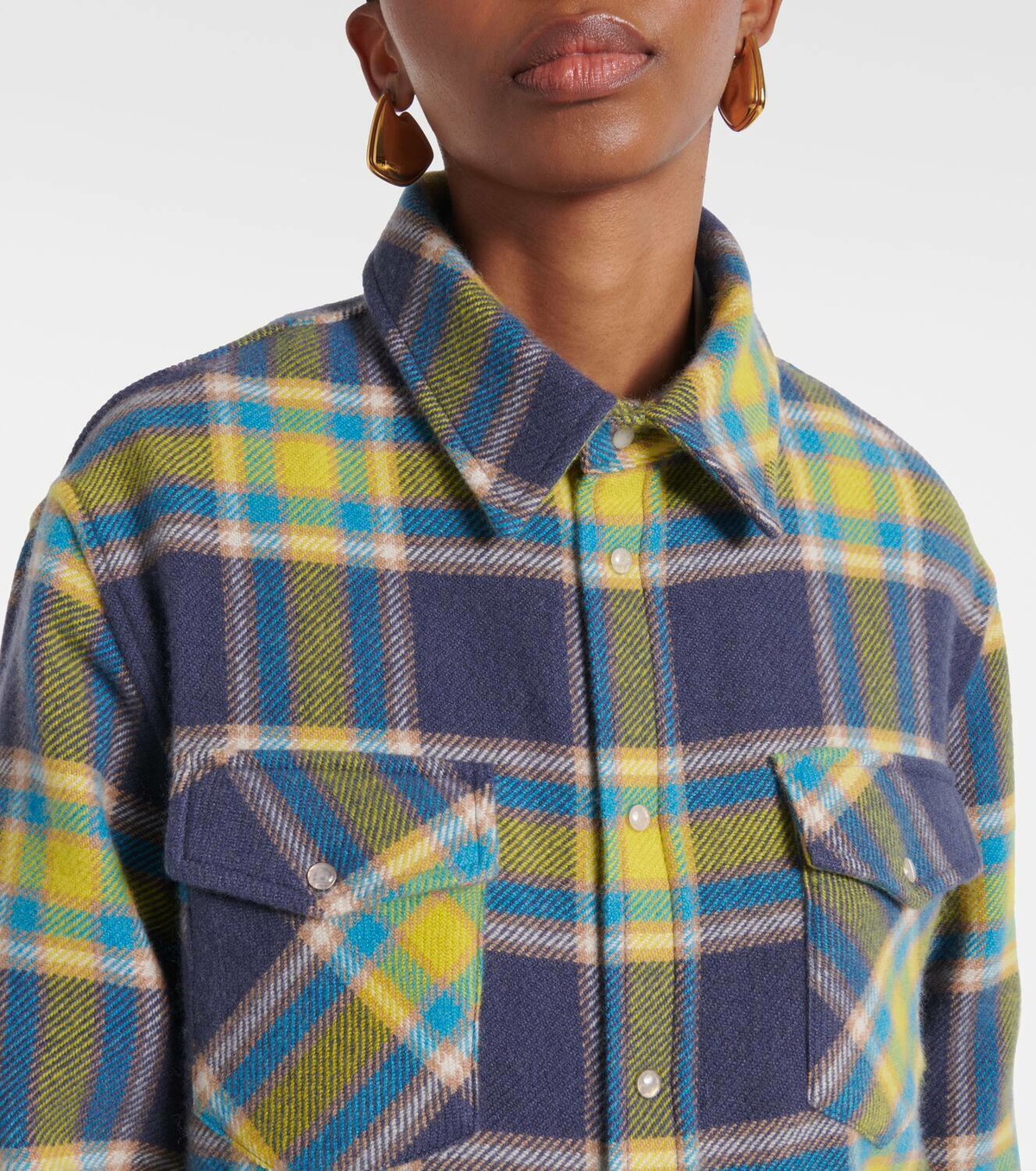 God's True Cashmere Explorer tartan cashmere shirt
