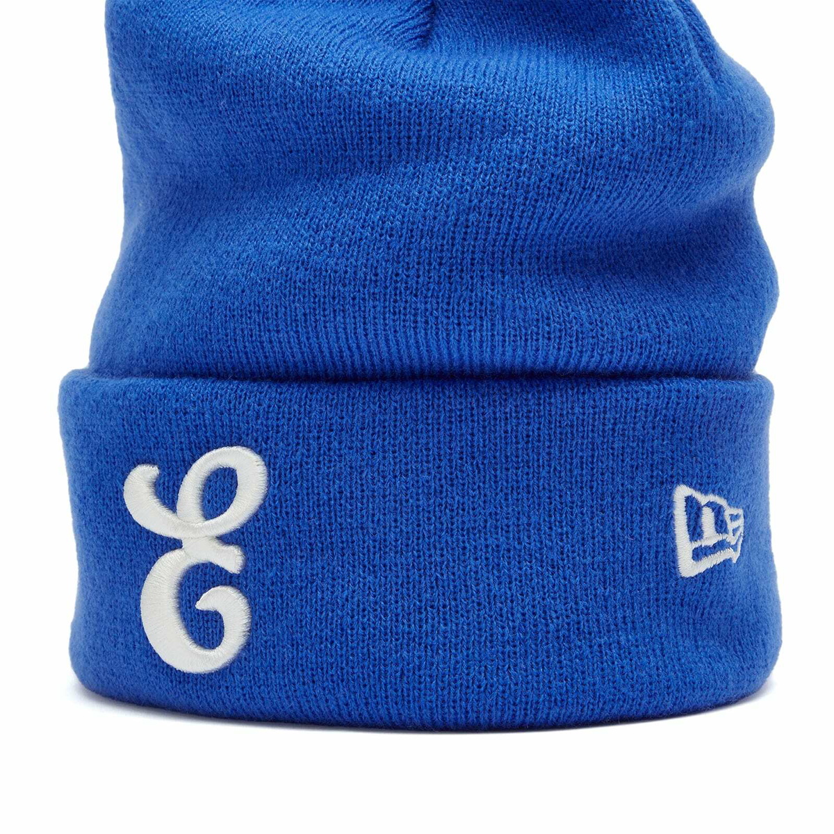 New Era E by END. Beanie in Blue Bead 