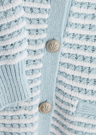Rag & Bone Marlee Striped Cotton-blend Cardigan Light Blue