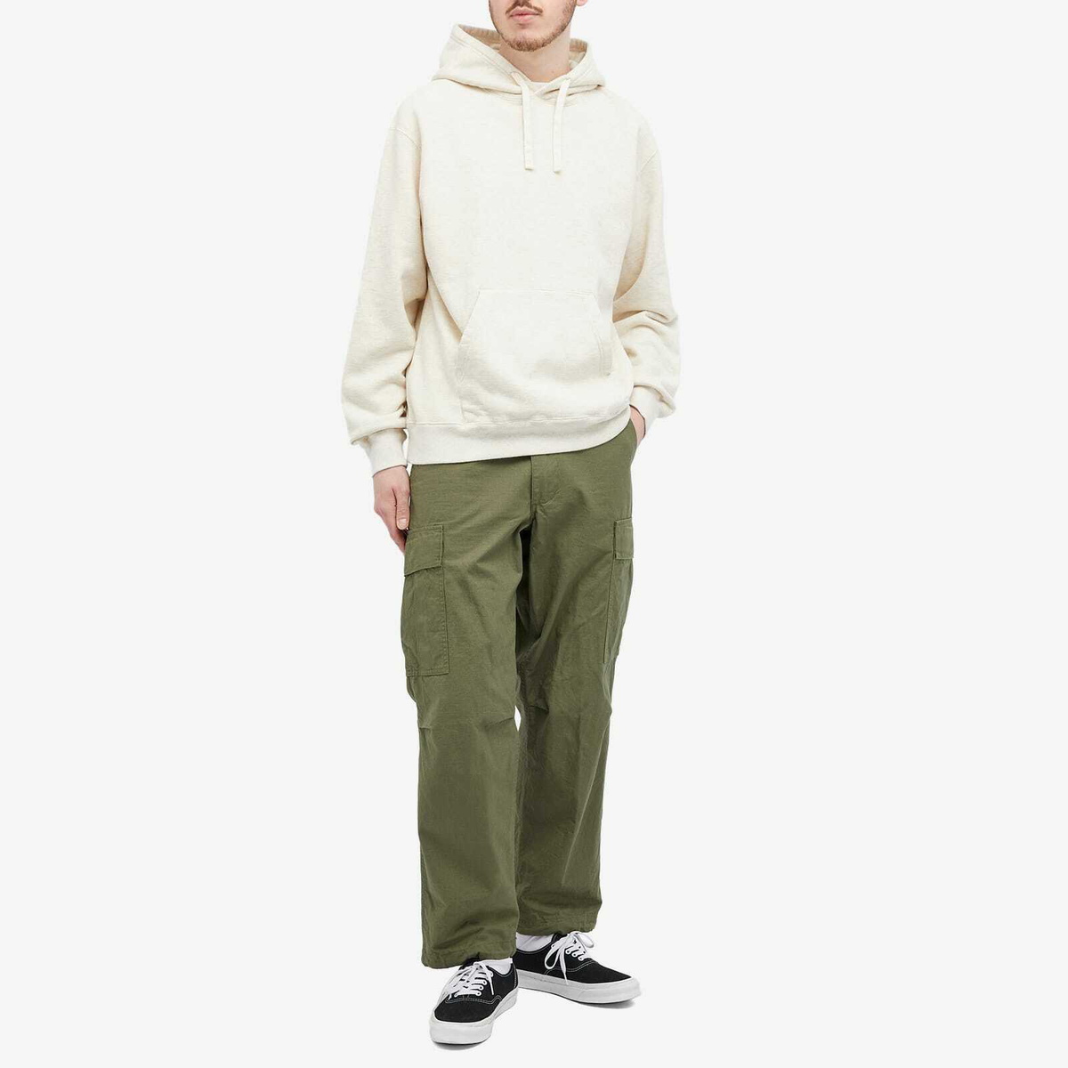 Beams Plus Men's Pullover Hoodie in Oatmeal