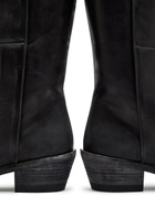 Khaite Clive 35 Gathered Leather Mid-calf Boots Black