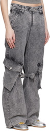 Acne Studios Gray Canvas Cargo Pants
