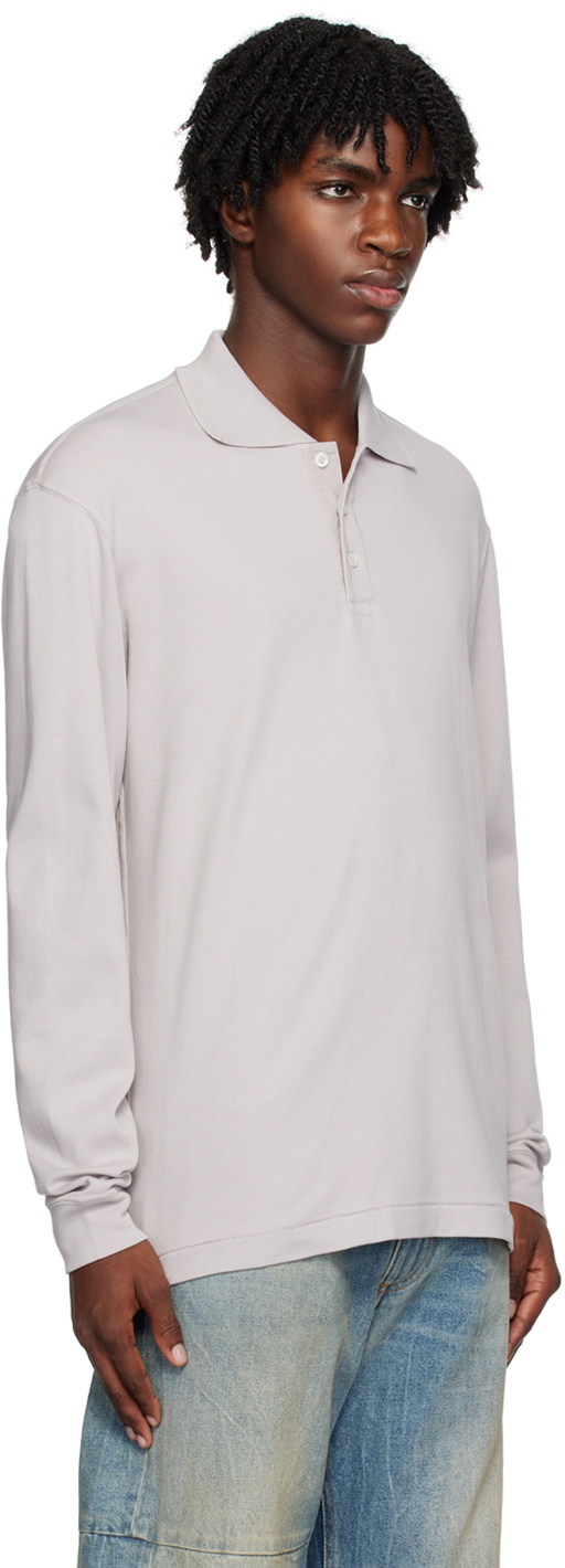 Lady White Co. Gray Three Button Polo Lady White Co